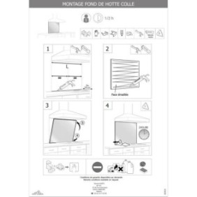 Saint-Gobain Fond de hotte en verre TRANSPARENT 45x60