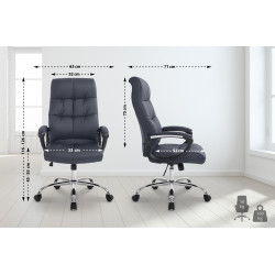 Chaise de bureau Poséidon gris