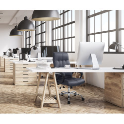 Chaise de bureau Poséidon gris