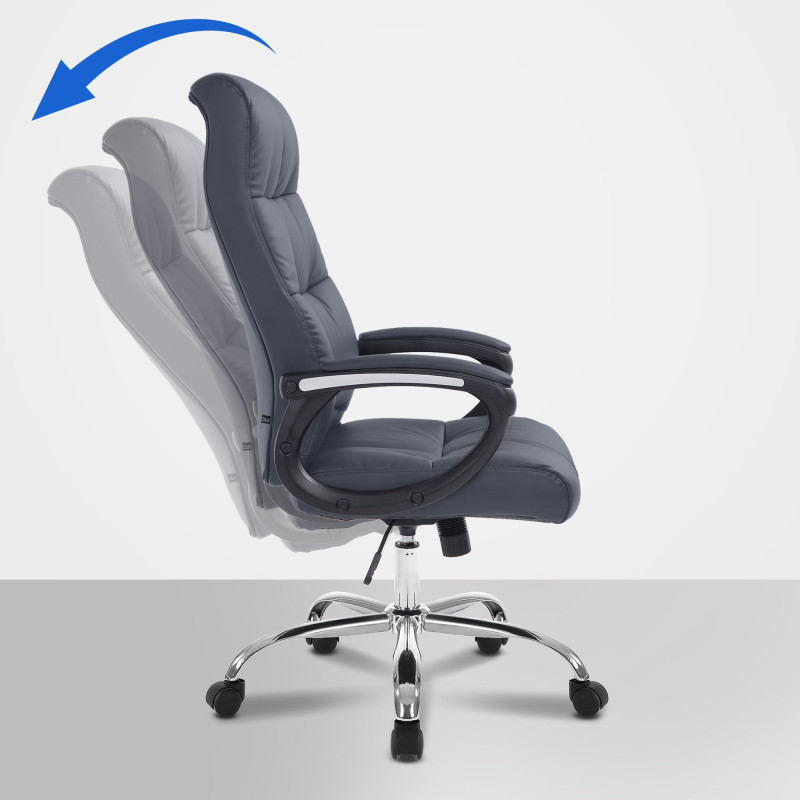 Chaise de bureau Poséidon gris