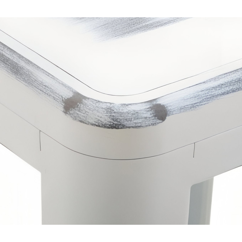 Conjunto de 2 banquetas Joshua em branco antigo