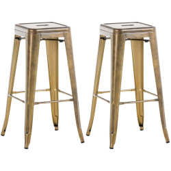 Set di 2 sgabelli da bar Joshua V2 oro