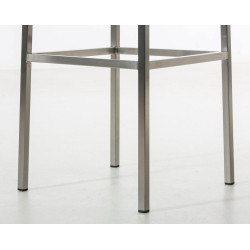 Ensemble de 2 tabourets de bar Montreal 85, tissu, acier inoxydable, gris foncé