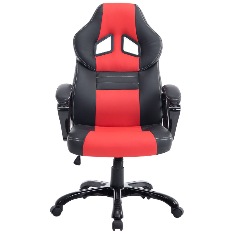 Chaise de bureau Pedro noir/rouge