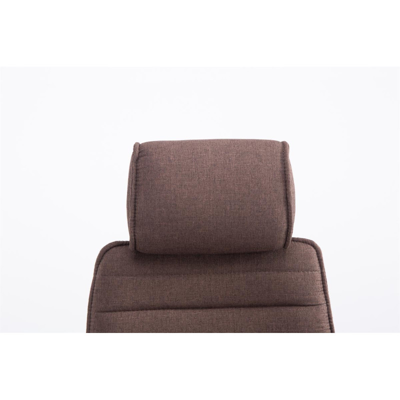 Chaise de bureau en tissu Rako brun