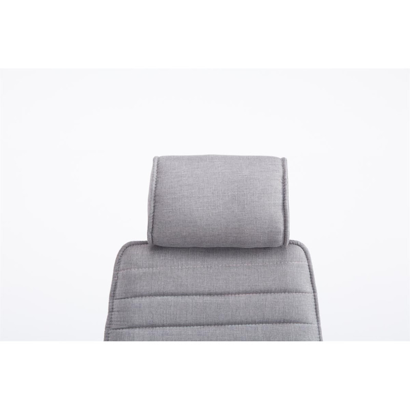 Chaise de bureau en tissu Rako gris clair