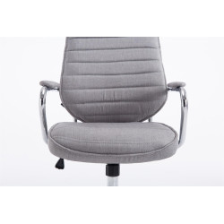 Chaise de bureau en tissu Rako gris clair