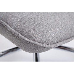 Chaise de bureau en tissu Rako gris clair