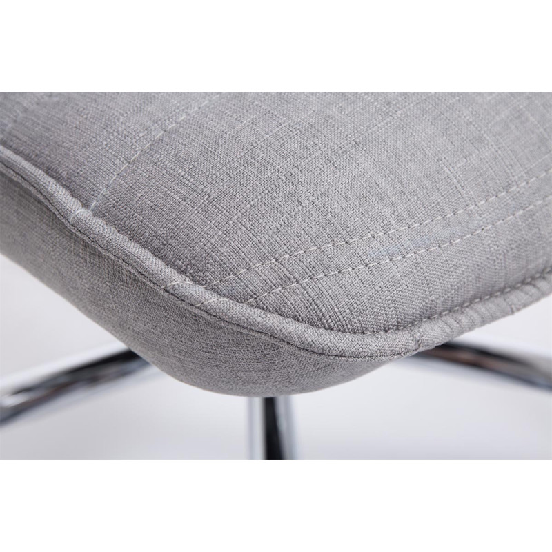 Chaise de bureau en tissu Rako gris clair