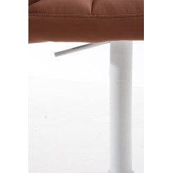 Conjunto de 2 banquetas Damaso, em couro sintético, branco/castanho claro