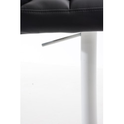 Ensemble de 2 tabourets de bar Damaso en similicuir blanc et noir