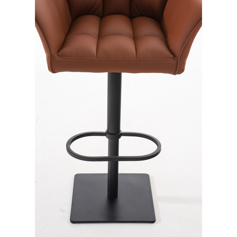 Set di 2 sgabelli da bar Damaso in similpelle nero marrone chiaro