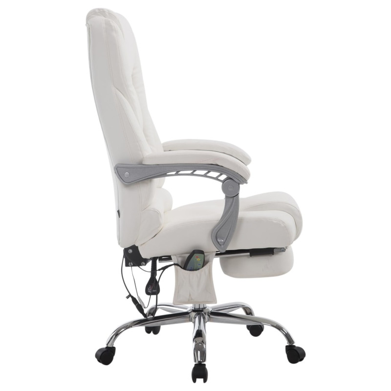 Chaise de bureau Pacific avec fonction massage blanc