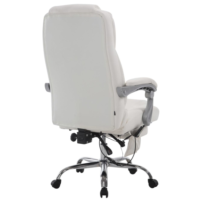 Chaise de bureau Pacific avec fonction massage blanc