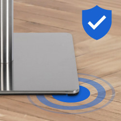 Set di 2 sgabelli da bar in tessuto Damaso acciaio inox blu