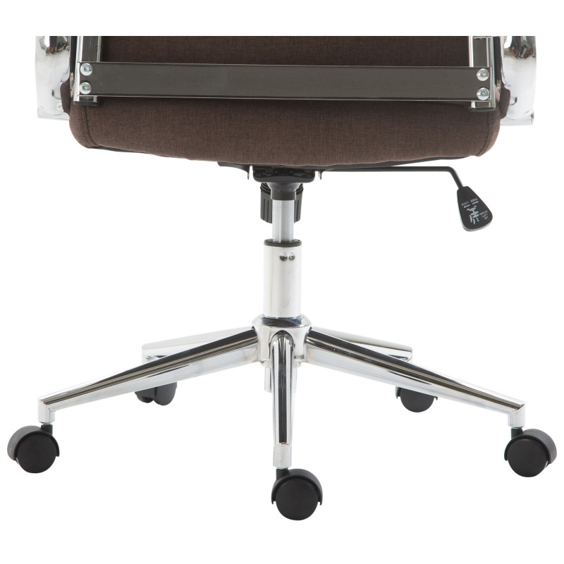 Chaise de bureau Columbus en tissu brun