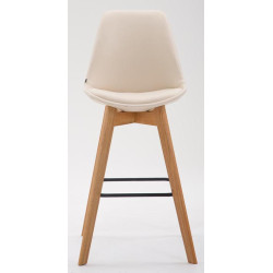 Conjunto de 2 banquetas de bar Metz em couro sintético creme natural