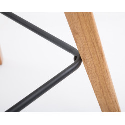 Ensemble de 2 tabourets de bar Metz en tissu taupe naturel