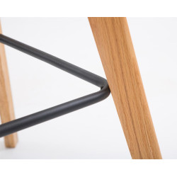 Conjunto de 2 banquetas de bar Metz em plástico na cor laranja natural