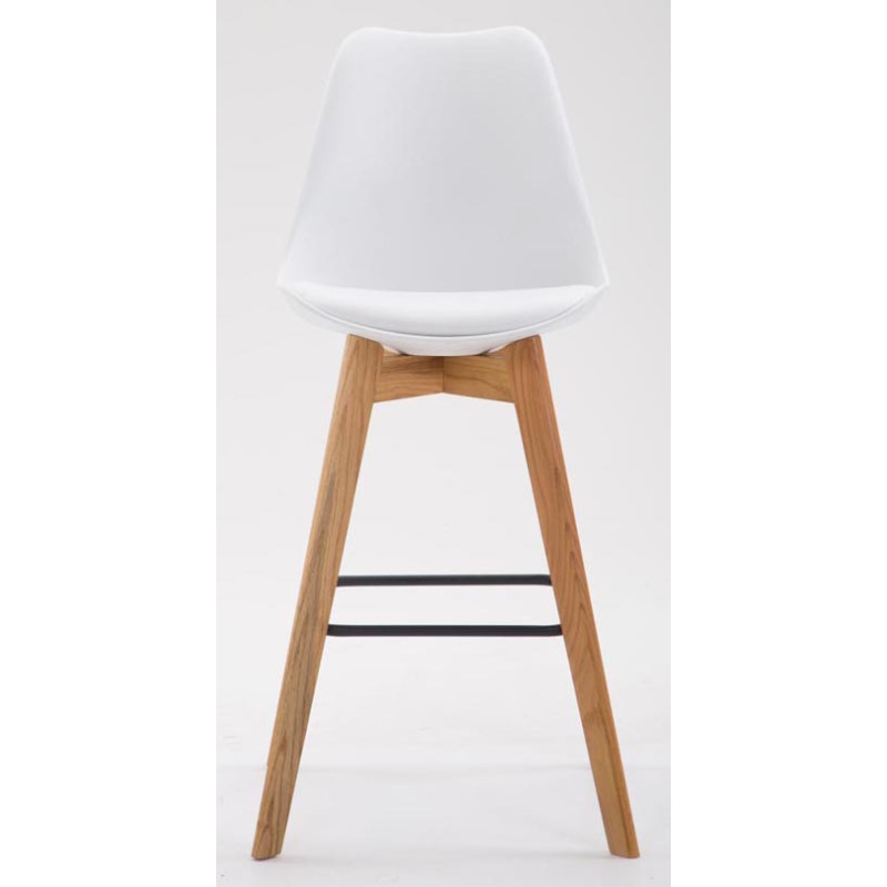 Conjunto de 2 banquetas de bar Metz em plástico branco natural