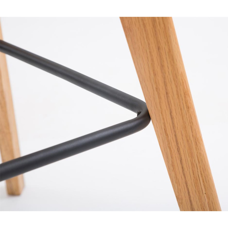 Conjunto de 2 banquetas de bar Metz em plástico branco natural