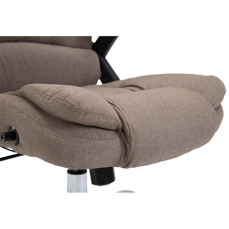 Chaise de bureau Thor en tissu taupe