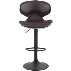 Tabouret de bar Las Vegas V2, noir/marron