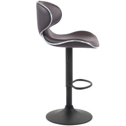 Tabouret de bar Las Vegas V2, noir/marron