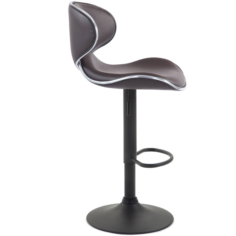 Tabouret de bar Las Vegas V2, noir/marron