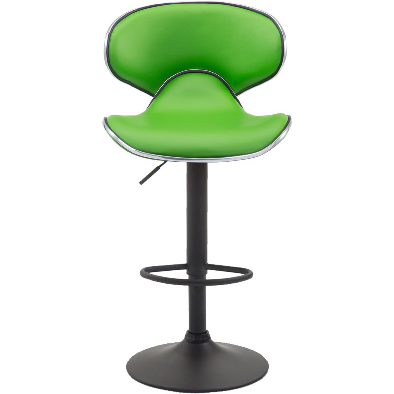 Tabouret de bar Las Vegas V2, noir/vert