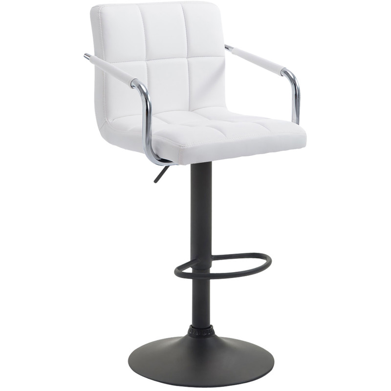 Tabouret de bar Lucy V2, noir et blanc