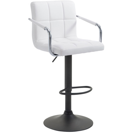 Tabouret de bar Lucy V2, noir et blanc