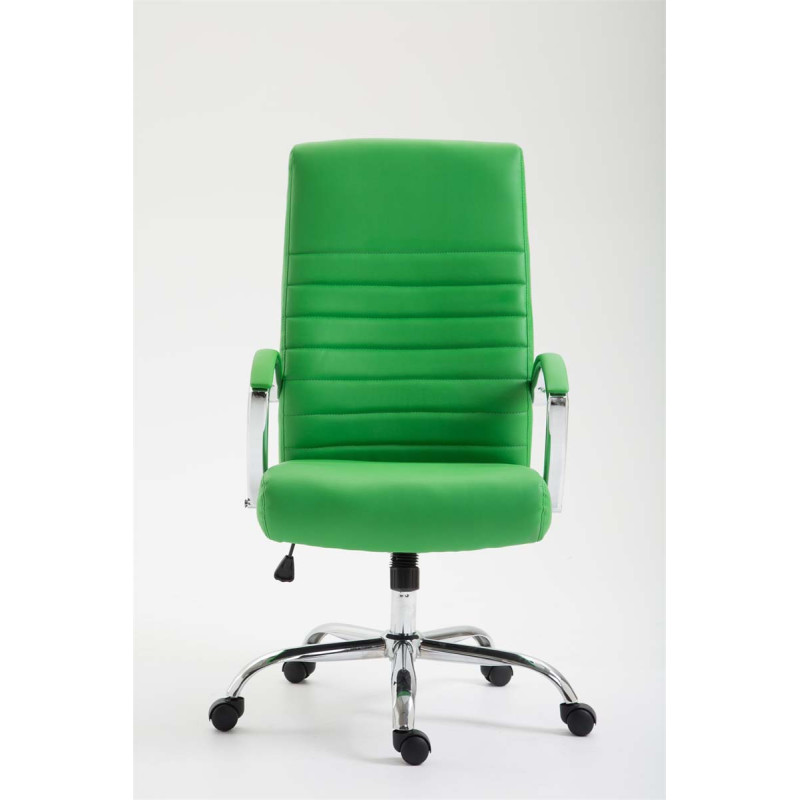 Chaise de bureau Valais en cuir artificiel vert