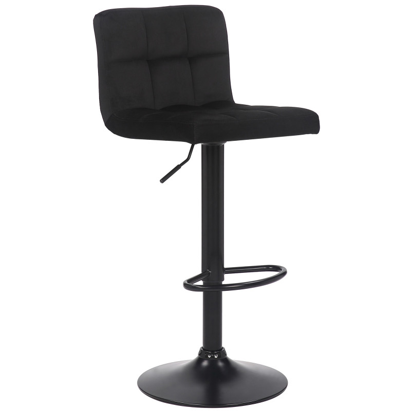Tabouret de bar Feni en velours noir