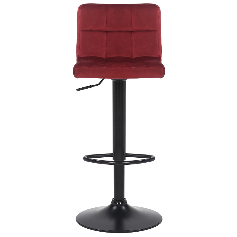 Taburete de bar Feni de terciopelo, rojo