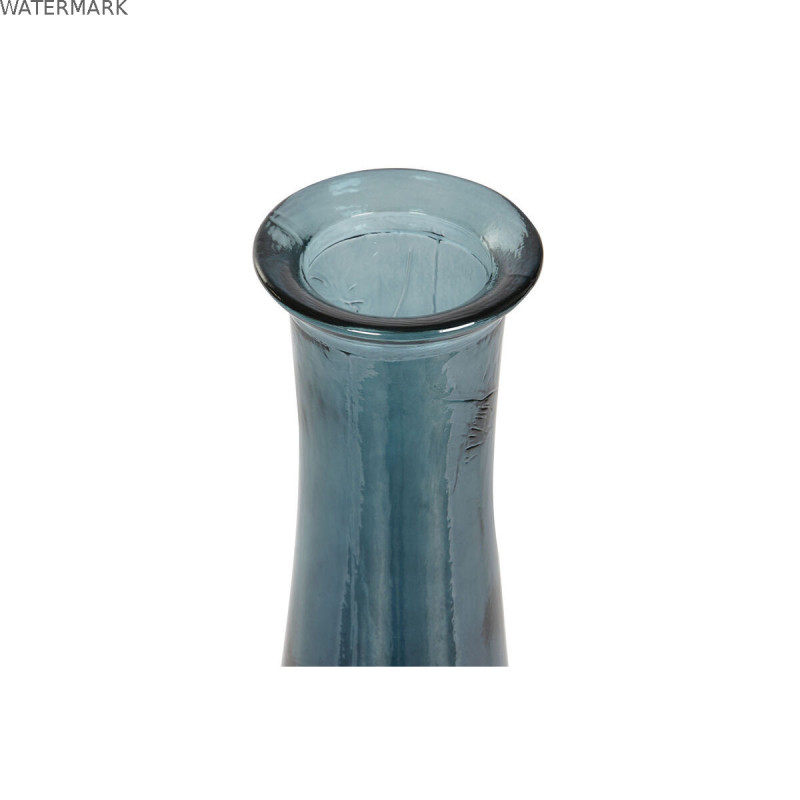 Vase DKD Home Decor 18 x 18 x 80 cm Bleu Verre trempé