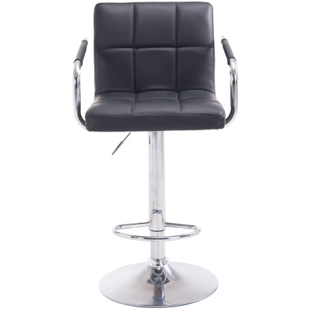 Juego de 2 taburetes de bar Lucy V2, cromados y negros