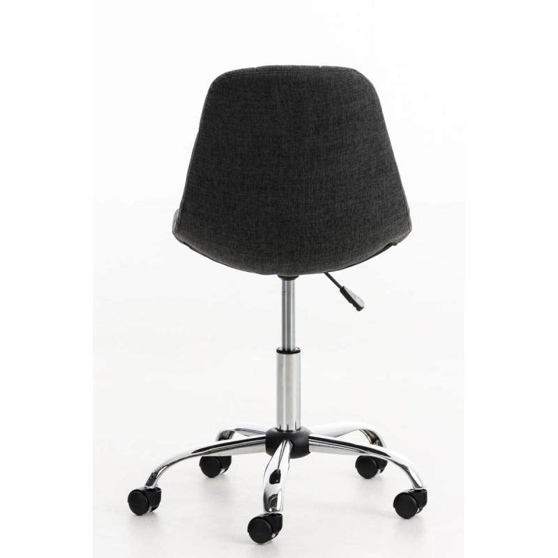 Chaise de bureau Emil Stoff gris foncé