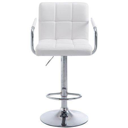 Set di 2 sgabelli da bar Lucy V2 cromo bianco