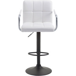 Ensemble de 2 tabourets de bar Lucy V2 noir et blanc