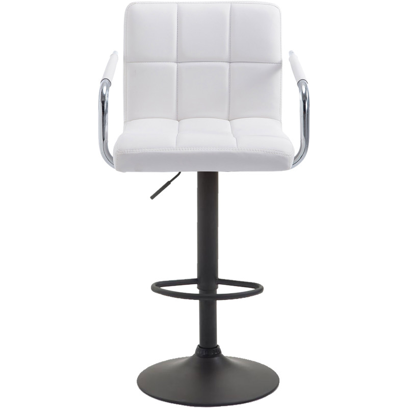 Ensemble de 2 tabourets de bar Lucy V2 noir et blanc