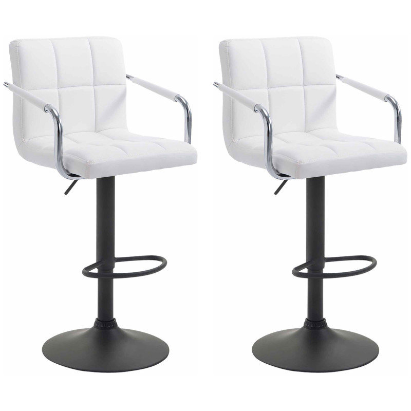 Set di 2 sgabelli da bar Lucy V2 nero bianco