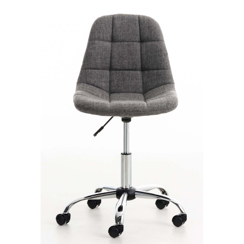 Chaise de bureau Emil Stoff gris clair
