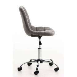 Chaise de bureau Emil Stoff gris clair