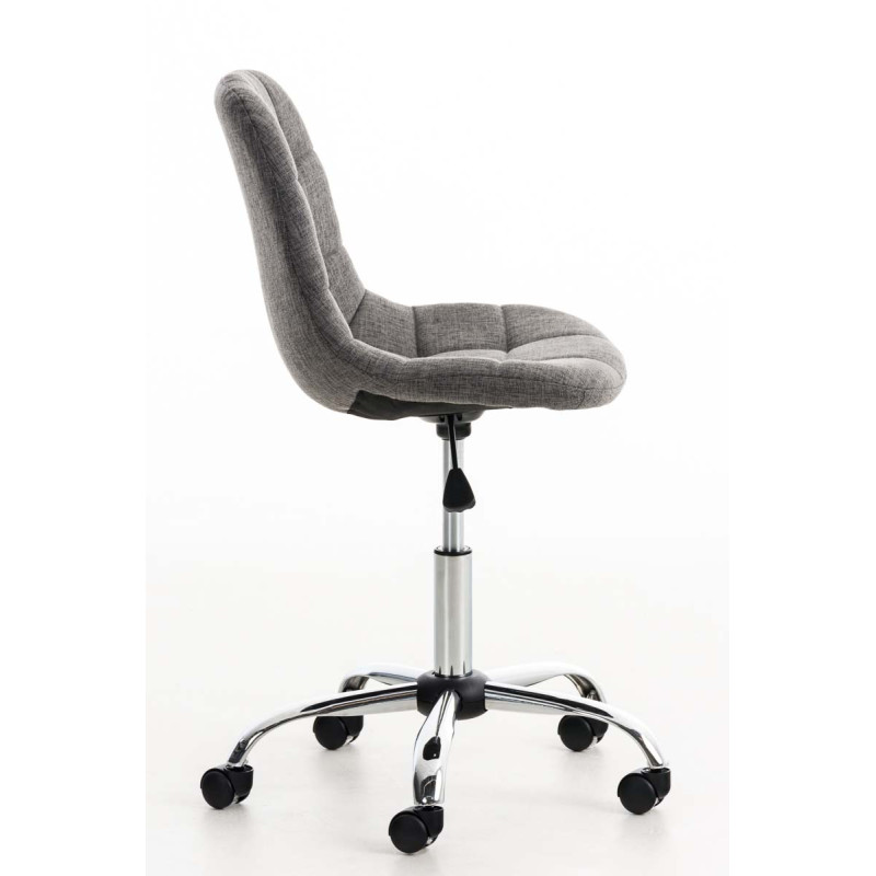 Chaise de bureau Emil Stoff gris clair