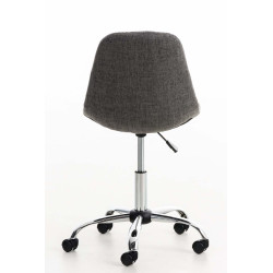 Chaise de bureau Emil Stoff gris clair