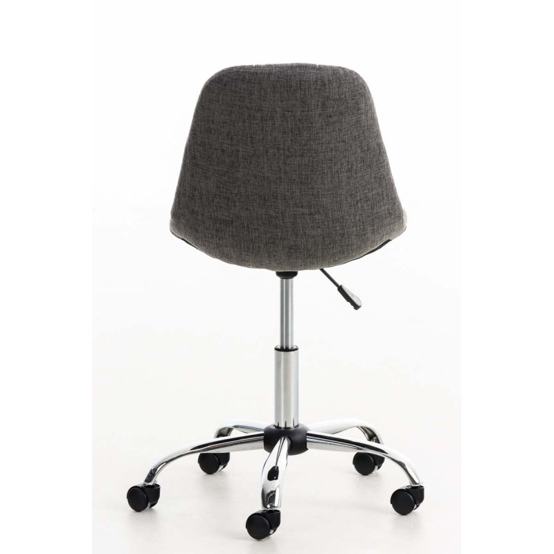 Chaise de bureau Emil Stoff gris clair