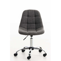 Chaise de bureau Emil Stoff gris clair