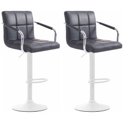 Set di 2 sgabelli da bar Lucy V2 bianco nero