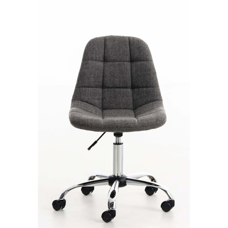 Chaise de bureau Emil Stoff gris clair